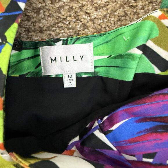 Milly “Liz” Tropical Print Sleeveless Dress Sz 10 $365 Retail EUC - Picture 3 of 11